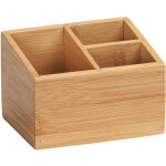 Bo�te de rangement bambou terra wenko organisateur 3 compartiments pour salle de bain cuisine et bureau, ...