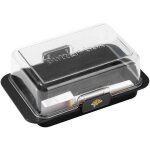 Bo�te de rangement pour beurre et fromage avec couvercle, en plastique noir, id�ale pour la cuisine et ...