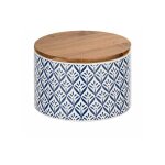 Boite de rangement c�ramique herm�tique avec couvercle bambou, lorca, capacit� 0, 75 l, c�ramique - bambou, ...