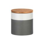 Boite de rangement cramique hermtique avec couvercle bambou, malta, capacit 0, 45 l, cramique - bambou, ...