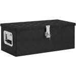 Bote de rangement - coffre de rangement - stockage rangement noir 70x31x27 cm aluminium 213588