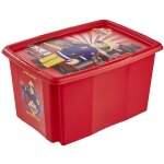 Bote de rangement de dcoration, avec couvercle, 45 litres, 55, 5x40x30, sam le pompier, collection ...