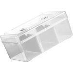 Bo�te de rangement m�dicale transparente portable avec poign�e et compartiments modulaires, id�ale pour ...