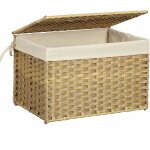 Bote de rangement rotin, bac de rangement, panier  linge 65 l, corbeille dcorative, coffre de rangement, ...