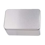 Bote rectangulaire en mtal - fer blanc - 13 x 8 x 6 cm