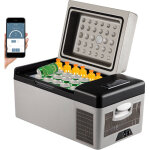 Bo�te r�frig�ratrice de compresseur 20l mini r�frig�rateur voiture camping app 12v / 230v portable