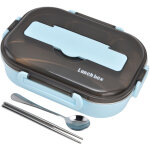 Bo�te - repas isotherme en acier inoxydable 1, 3l avec compartiments, couvercle et double paroi pour ...