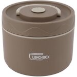Bo�te - repas isotherme en acier inoxydable 550 ml, 2 niveaux empilables, ronde et �tanche pour aliments, ...