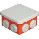 Eur ohm - boite de d�rivation �tanche � fond rouge - ip55 - 960�c - sum'ohm 80x80x45mm - 7 entr�es