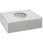 Bo�te de souvenirs et photos de naissance atmosphera - gris, 21, 8 cm x 6, 8 cm, livraison gratuite