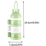 Bo�te de stockage de nourriture pour animaux de compagnie, portable, empilable � 3 niveaux, avec poign�es, ...