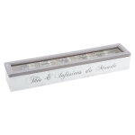 Longue boite  th bois 6 compartiments