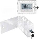 Boite de verrouillage thermostat avec cl�, couvercle de thermostat avec serrure, protection de thermostat ...