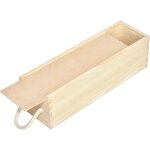 Bote  vin en bois pour 1 bouteille naturel 36 x 11 x 9, 8 cm