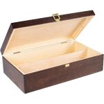 Bote  vin en bois pour 2 bouteilles marron 35 x 21 x 11 cm