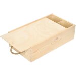 Bote  vin en bois pour 2 bouteilles naturel 35 x 21 x 11 cm