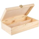 Bote  vin en bois pour 2 bouteilles naturel 35 x 21 x 11 cm
