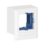 Ggk - bo�tier adaptateur blanc pour appareillage 45 x 45 / pour moulure �lectrique 40 x 60