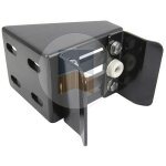 Botier en aluminium quatre points de fixation avec u pour serrure de portail coulissant  encastrer, ...