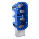 Bo�te d'encastrement mural 2 postes ? �67mm ? fixation avec vis ? pose horizontale / verticale ? compatible ...