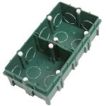 Boitier encastrement double sens mur plein 2 postes