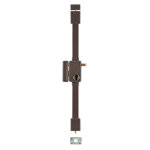Boitier de serrure en applique beluga � tirage pour porte d'entr�e, gauche, 3 pts, axe 45mm, marron - ...