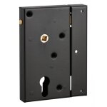 Thirard - boitier de serrure en applique double entre  fouillot pour portail bois, rversible, axe ...