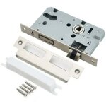 Bo�tier de serrure axe 50 version cylindre - coffre galvanis�, t�ti�re inox, sans g�che - mod�le encastrable ...