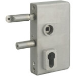 Thirard - boitier de serrure verticale � visser double entr�e � fouillot pour portail, r�versible, axe ...