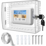 Bo�tier de verrouillage pour thermostat avec cl�, grand couvercle de thermostat mural avec serrure, compatible ...