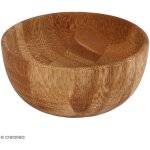 Bol en bambou - petit - marron - rond - 8 x 3, 5 cm - bois naturel - cuisine pratique