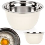 Bol de cuisine, mtal, acier, blanc, petit, 14, 5 cm, 700 ml, vilde 259706