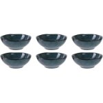 Bol en gr�s bleu 80 cl au gr�s du temps lot de 6