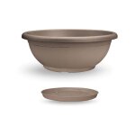 Bol naxos avec soucoupe imbriqu�e anthracite - 80 cm