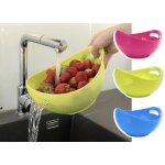 Bol avec passoire plastique 521 vert passoire � p�tes passoire de cuisine bol de lavage �gouttoir saladier ...