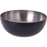 Bol pr�paration m�langeur inox noir cul de poule - diam�tre 24cm