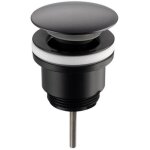 Bombe vidage avec trop plein salle de bain, bonde de lavabo pop up, noir