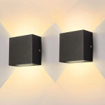 Bomclap lot de 2 appliques murales led en aluminium, lampe led d'int�rieur � �conomie d'�nergie, blanc ...