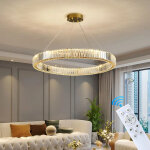Bomclap lustre led �l�gant, lustre moderne en cristal, plafonnier rond de 40 cm, 3150 lm, 35 w, id�al ...