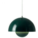 Bomclap lustre led, suspension moderne avec ampoule, lumi�re blanche, diam�tre 23 cm (vert)