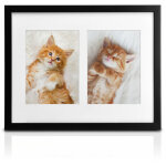 Multi cadre photo ple - mle mural - pour 4 photos (1x 15x21cm) et (3x 10x15cm) noir - bomoe