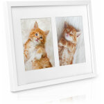 Bomoe multi cadre photo ple - mle mural - en bois mdf et en verre - galerieblanc, 25cm, 19