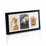 Multi cadre photo p�le - m�le mural - en bois mdf et en verre - galerie noir, 52cm, 25. 2 - bomoe