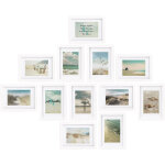 Set de 12 cadres photos multi - vues oc�an ? p�le - m�le d�coration murale pour chambre salon bureau ...