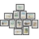 Set de 12 cadres photos multi - vues oc�an ? p�le - m�le d�coration murale pour chambre salon bureau ...