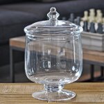 Cote table - bonbonnire  couvercle en verre 20x35 cm