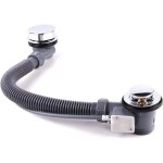 Bonde de baignoire chrom�e avec trop - plein et bonde de vidage