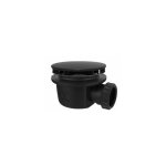 Valentin - bonde de douche 90 mm, extra plate minime, capot abs noir 116 mm