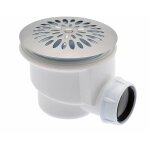 Nicoll - bonde de douche coudée à grille inoxe sortie horizontale ø90 Nicoll - bonde de douche coudée à grille inoxe sortie horizontale ø90
