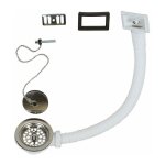 Bonde d'�vier � bouchon - chainette avec trop plein valentin diam�tre 60 mm